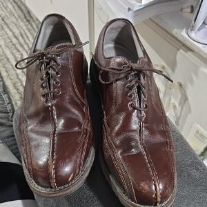 Men's Footjoy Brown Leather Lace-Up Golf Shoes Size 10D